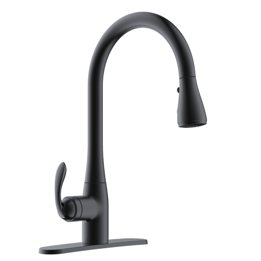 Pulldown Kitchen Faucet With Boost Spray - Matte Black