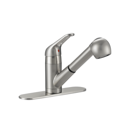 Pull Out Kitchen Faucet With Dual Spray, 1.8 Gpm - Satin Nickel