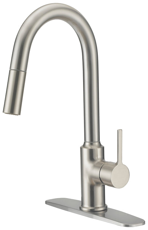 Kitchen Faucet Pull-Down Contemporary Brushed Nickel