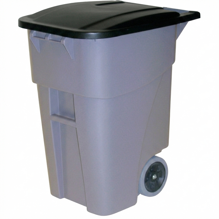 Gray Roll Out Trash Container