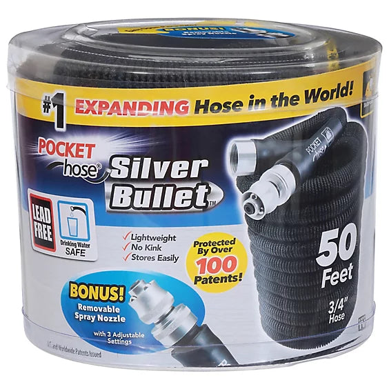 Pocket Hose Silver Bullet Expandable Garden Hose