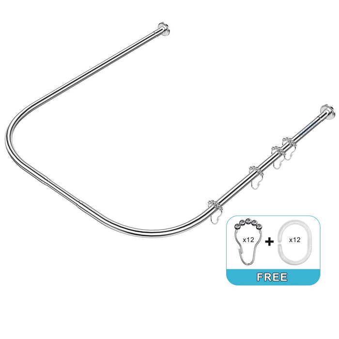 5' U-SHAPED SHOWER BAR