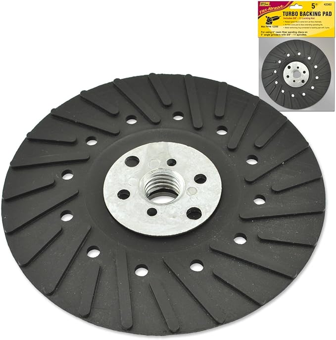 5" RUBBER BACKING PAD WITH 5/8-11" LOCKING NUT