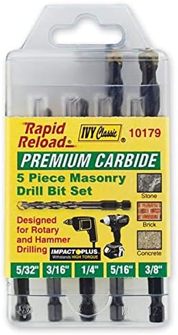 5pc Rapid Reload Masonry Drill Bit