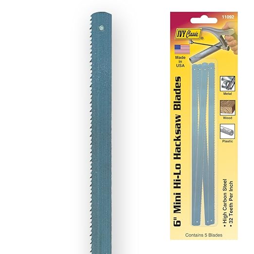 6" - 32T HACK SAW BLADES FOR MINI LOW PROF. HACKSAW - 5 PK