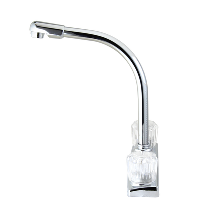 8" 2-Handle High-Spout Kitchen Faucet With Spray-Chrome