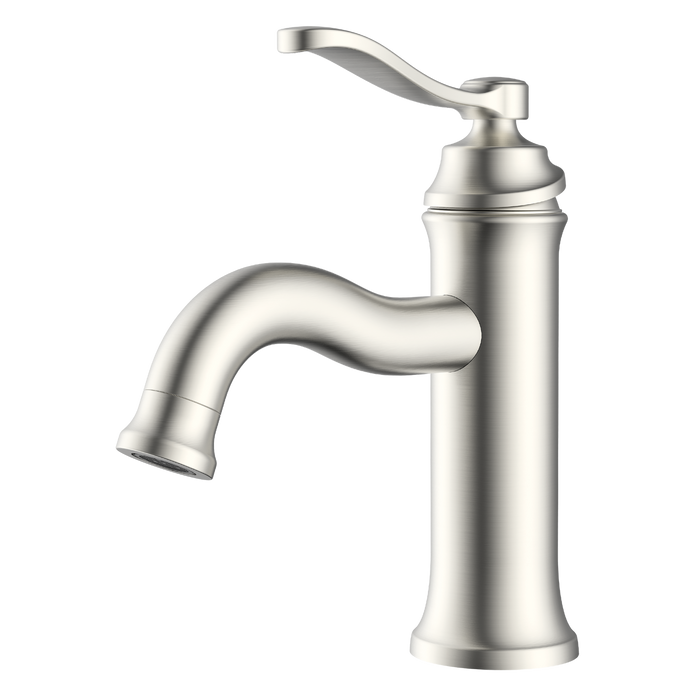 Single Handle Bathroom Faucet With Pop-Up - Satin Nickel
