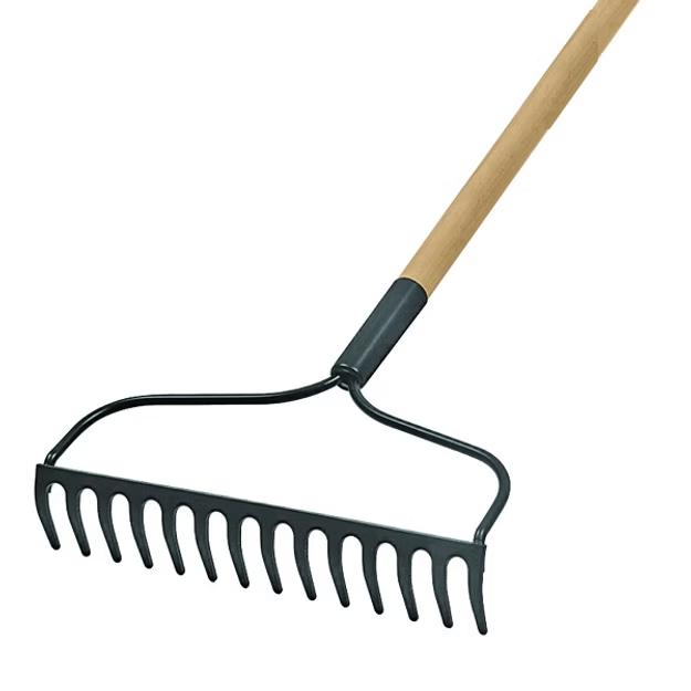 14 TINE BOW RAKE - WOOD HANDLE