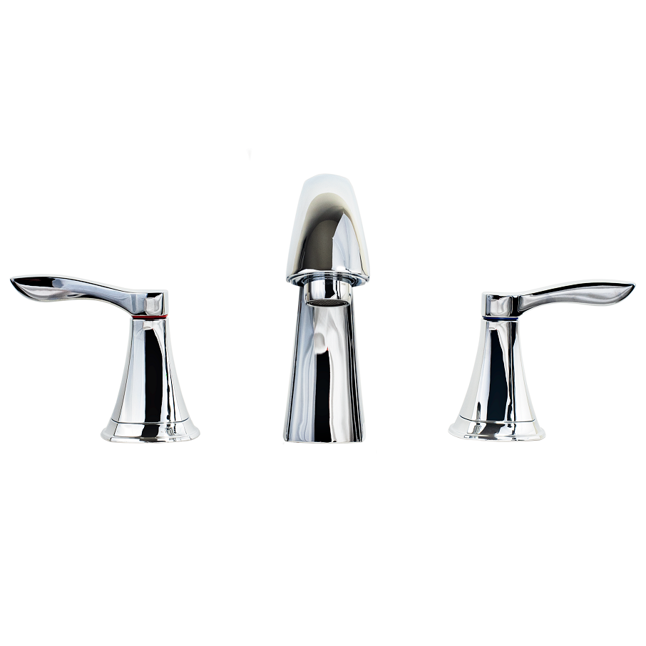 2-H 8" Widespread Bathroom Faucet With Pop-Up, Chrome