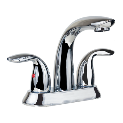 2-H 4" Centerset Bathroom Faucet With Pop-Up, Chrome