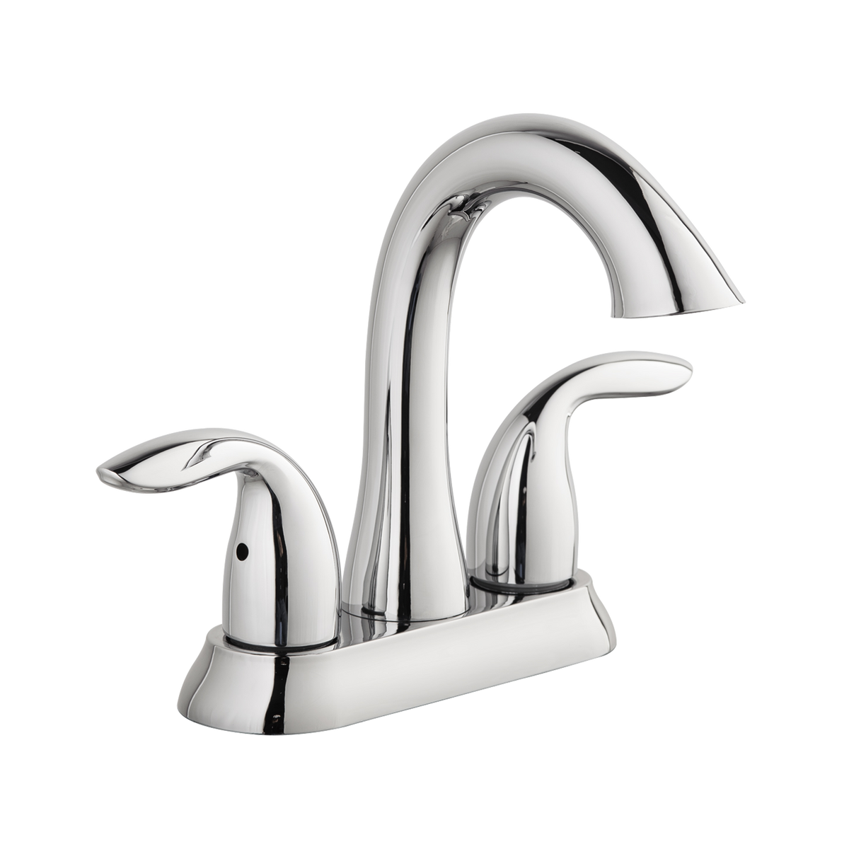Two Handle 4 Inch Centerset Bathroom Faucet With PopUp Drain Chrome