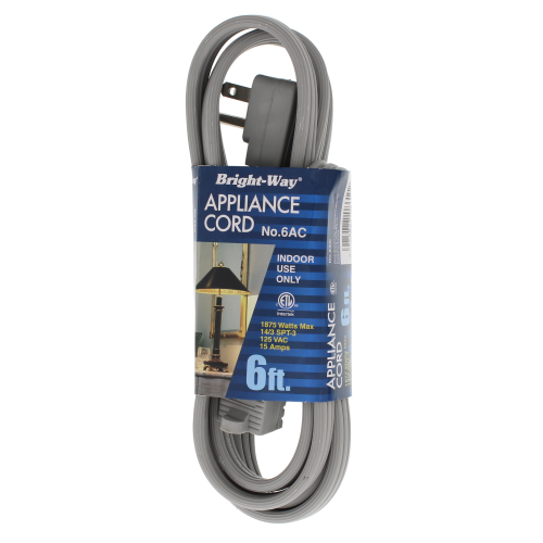 6' A/C and Appliance Extension Cord