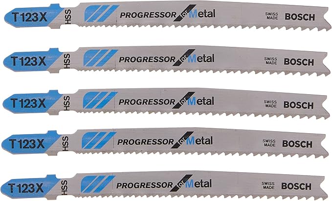 3 PK BOSCH 4" PROGRESSOR HIGH SPEED STEEL T-SHANK JIGSAW BLADE FOR METAL
