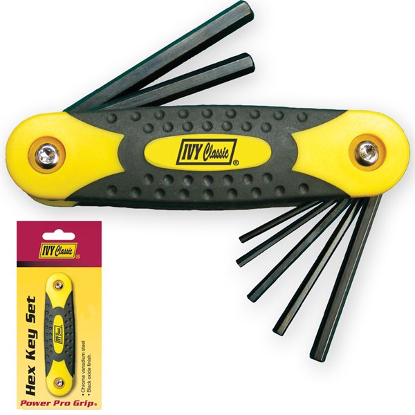 7 PC FOLDING HEX KEY SET -METRIC (1.5mm- 6mm)