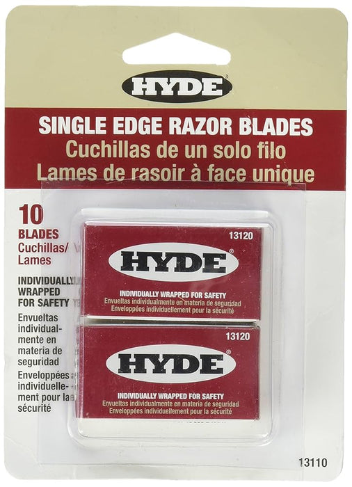HYDE SINGLE EDGE RAZOR BLADES - 10 PK