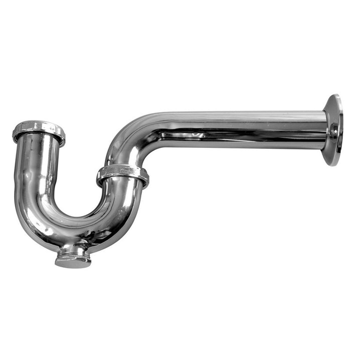 1-1/2" CP 17GA P-TRAP w/ CLEAN-OUT - INCL. SLIP JOINT CONN. w/ FLANGE