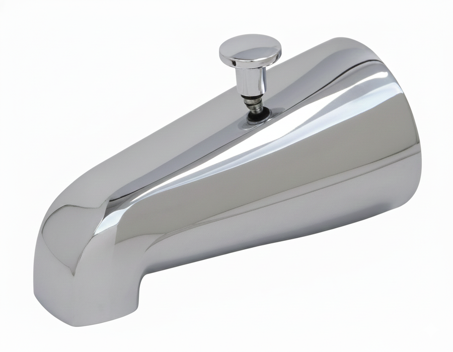 DANCO Tub Spout with Diverter, Chrome Plated, For 1/2 in or 3/4 in IPS Connections