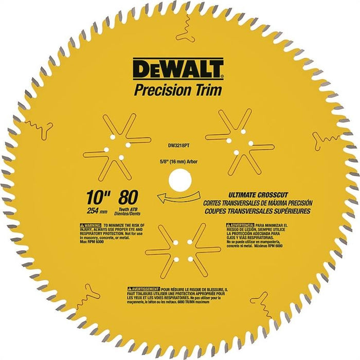DEWALT 10" 80T CARBIDE SAW BLADE