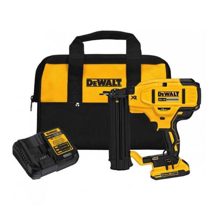 DEWALT 18 GA Brad Nailer Kit, 20V Battery Included