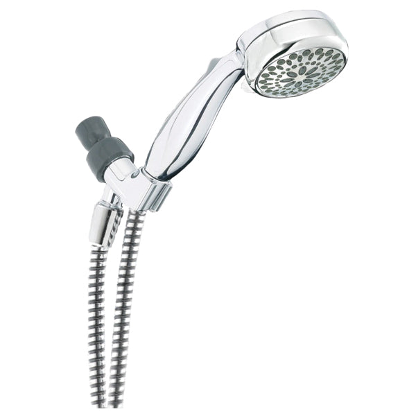 Delta 75701C Hand Shower, 1/2 in Connection, 1.75 gpm, 7-Spray Function, Chrome, 60 in L Hose
