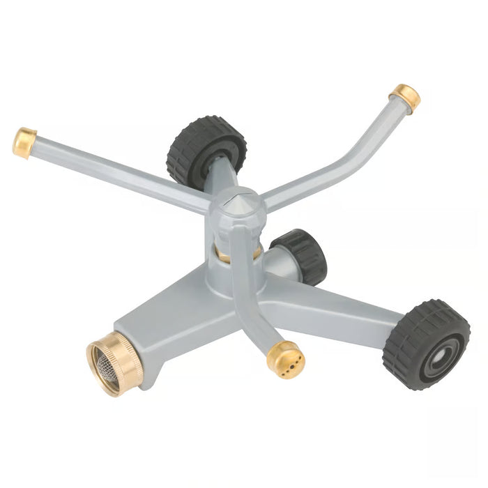 Metal Wheeled Base Rotating Sprinkler - 632 sq ft of Coverage