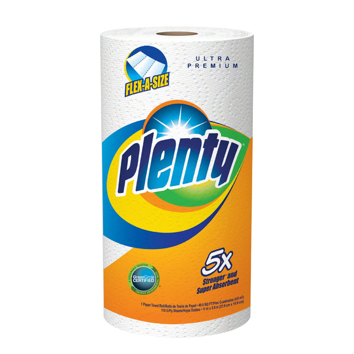 Plenty Paper Towel Roll - 30pk Individually Wrapped 2 Ply 11 x 10.4 52-Sheet/Roll