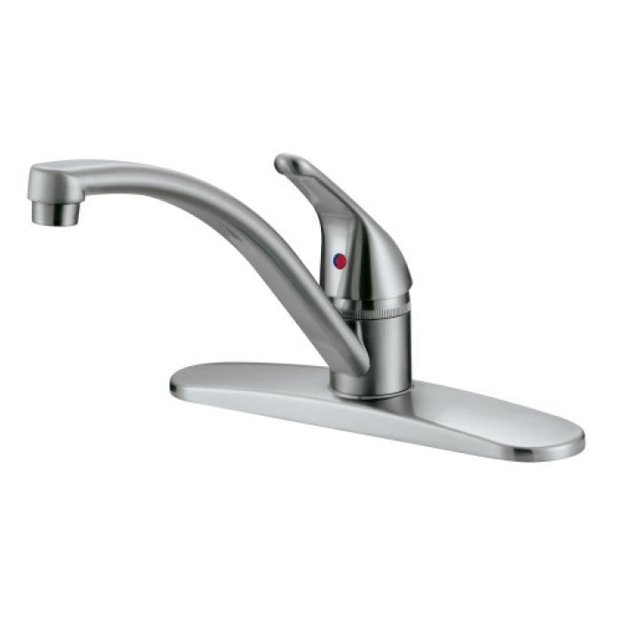 SINGLE HANDLE KITCHEN FAUCET w/SPRAY - SATIN NICKEL