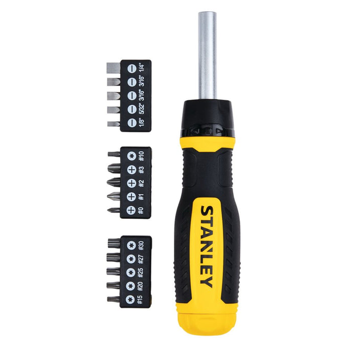 STANLEY 15PC MULTI BIT RATCHETING SCREWDRIVER SET