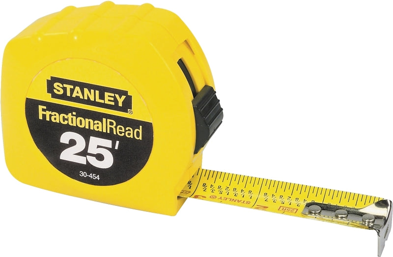 STANLEY 25' X 1 FRACTIONAL READ TAPE MEASURE