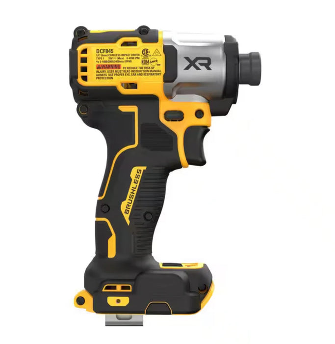 DeWALT XR Series DCF845B Impact Driver Kit, Tool Only, 20 V, 1/4 in Drive, 4200 ipm, 3400 rpm Speed