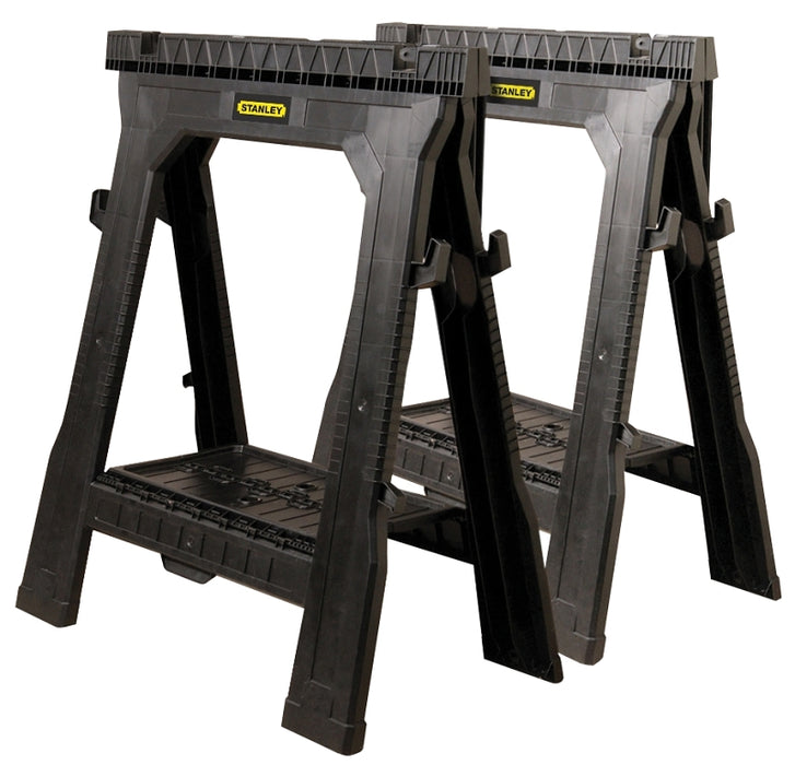 Stanley 33 in. H X 27 in. W X 4 in. D Plastic Folding Sawhorse, 2 pc
