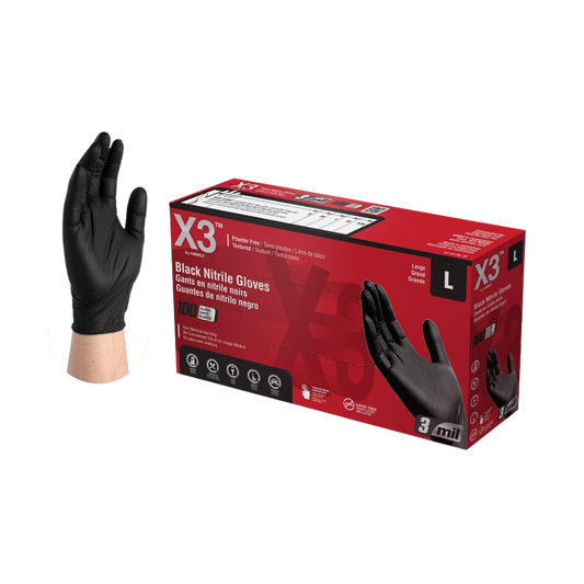 Black Nitrile Gloves Hd 100Ct