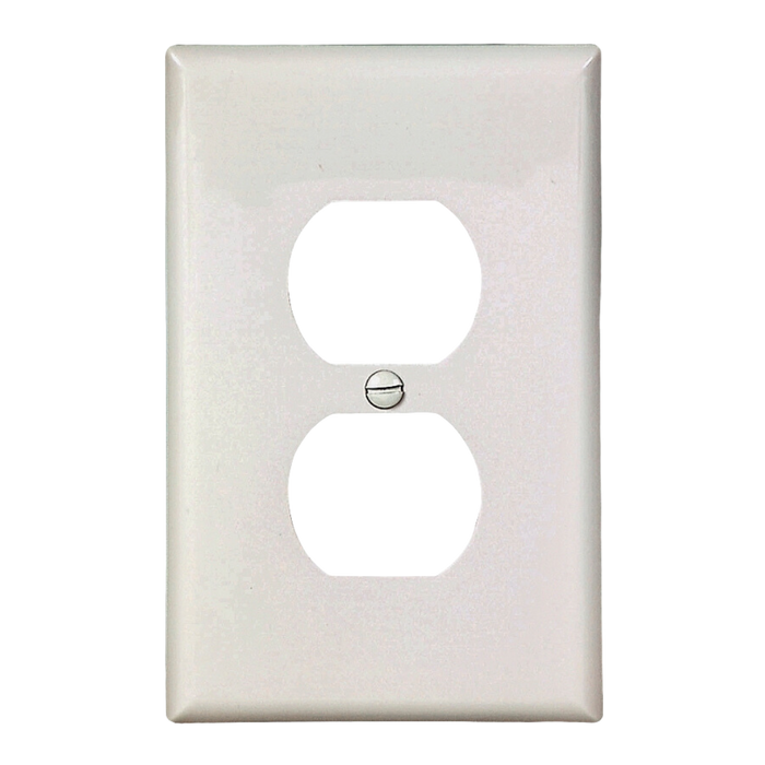 Wall Plate 1Gng Dplx Receptacle White
