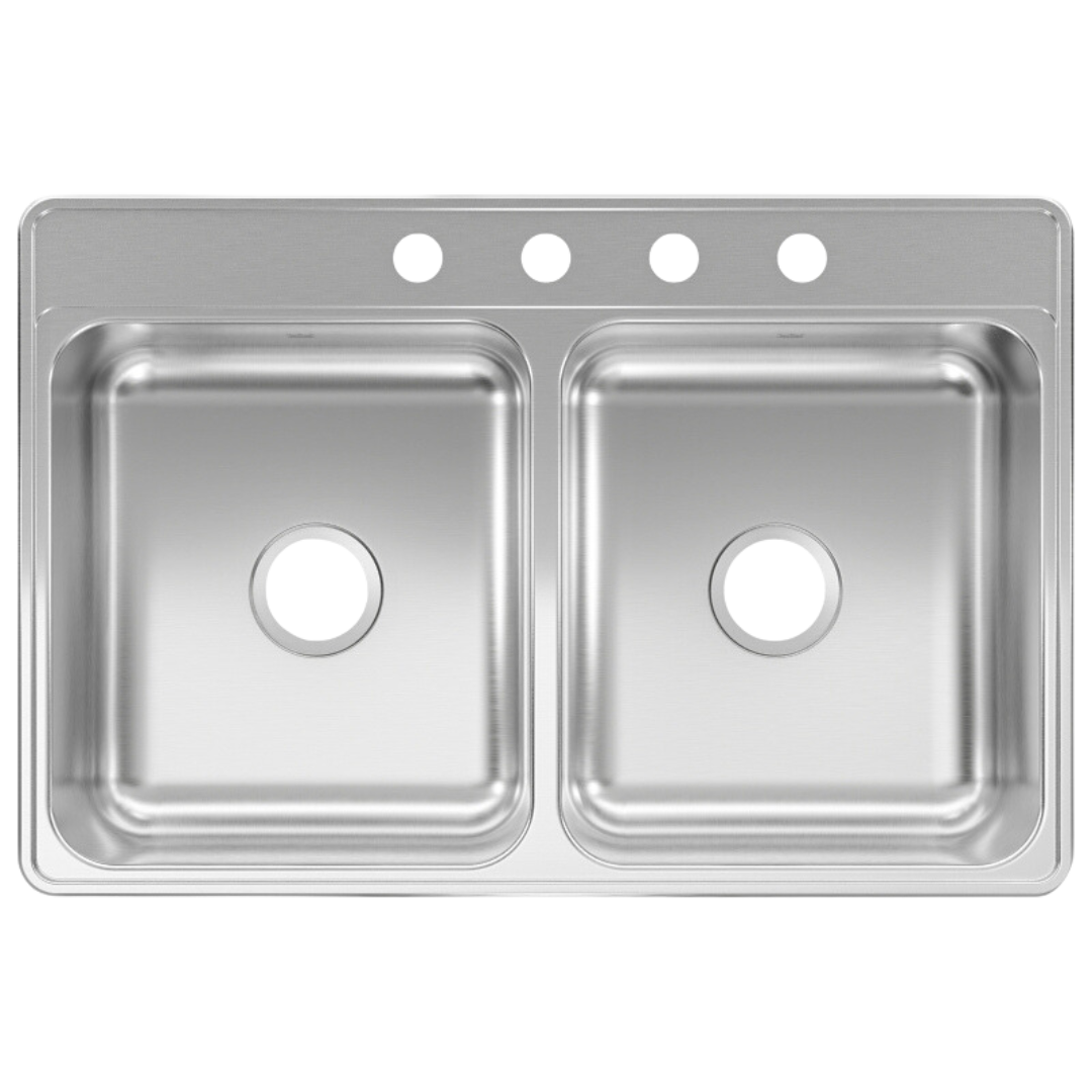 Double Bowl Sink 33X22X6 - Stainless Steel