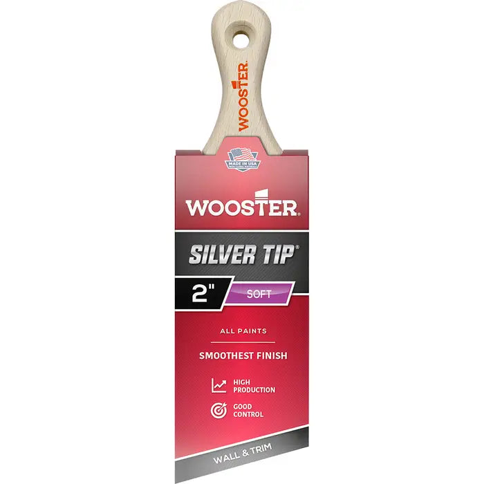 WOOSTER 2" SILVER TIP ANGLE SHORT PAINT BRUSH