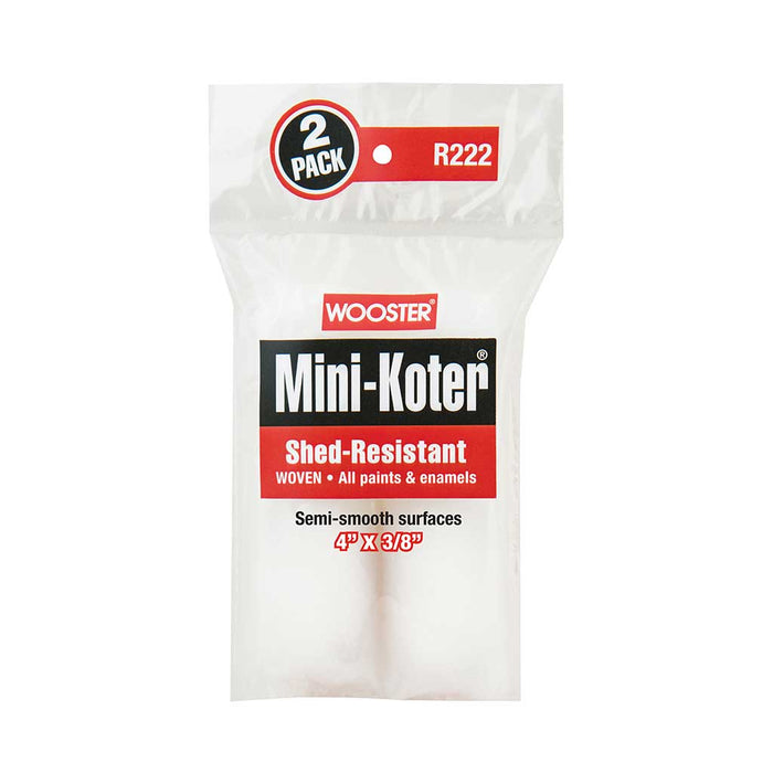 WOOSTER 4 X 3/8 MINI PAINT ROLLER COVER - 2PK