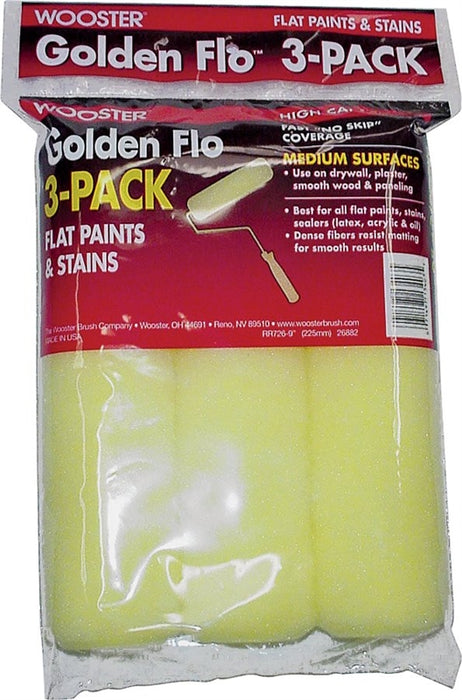 WOOSTER 9 X 3/8 GOLDEN FLOW ROLLER COVER - 3 PK