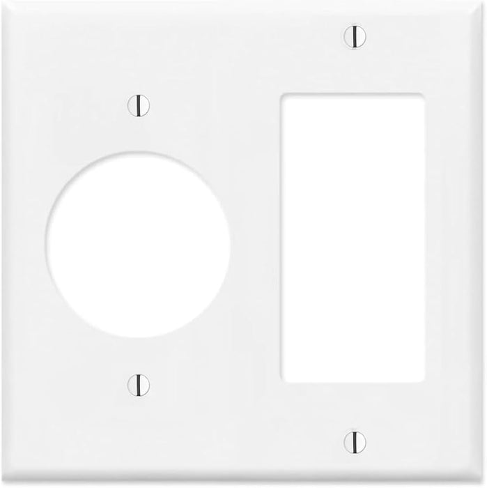 AC and Decora Combo Wall Plate - Metal