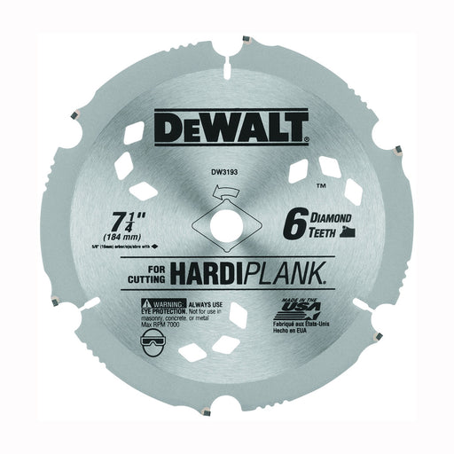 DeWalt 7-1/4" 6T Hardiplank Blade