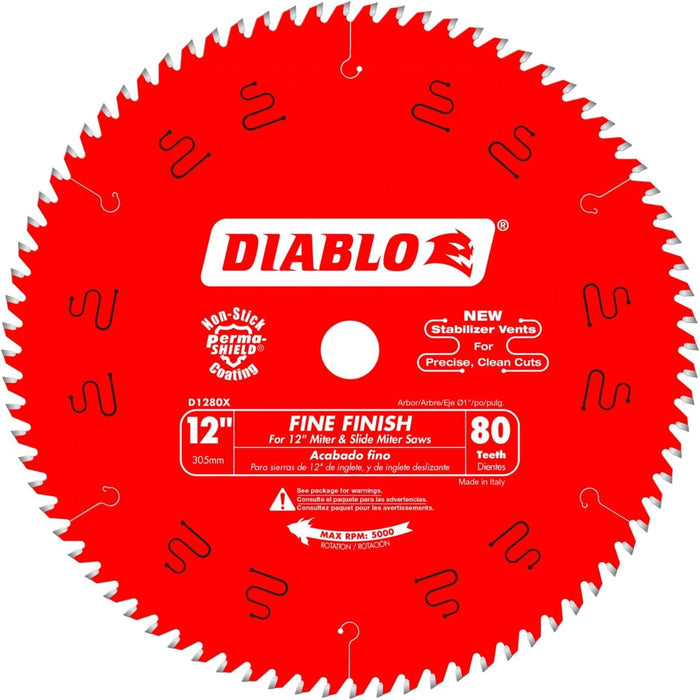 Diablo 12" Hi-Density Carbide Finishing Saw Blade 80 Teeth
