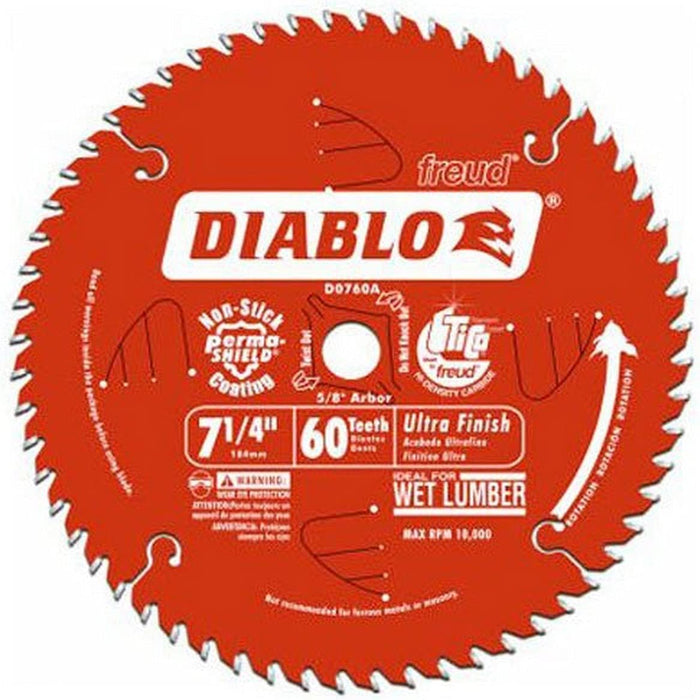 Diablo 7-1/4" 60T Carbide Tip Titanium Finishing Saw Blade