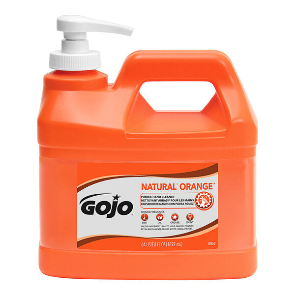 1/2 Gal GOJO Natural Orange Liquid Hand Cleaner w/Pump