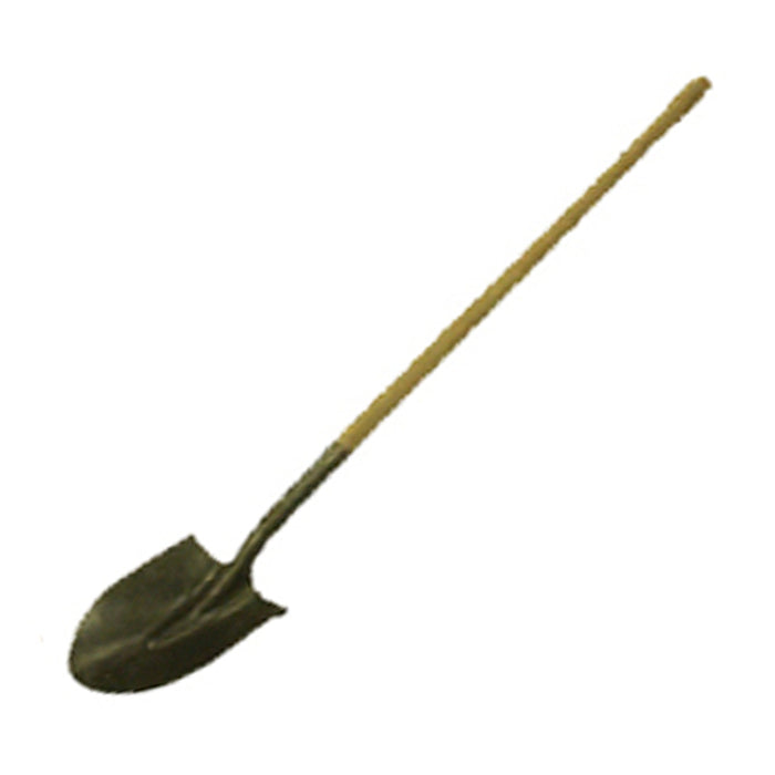 Long Handle Wood Round Point Shovel