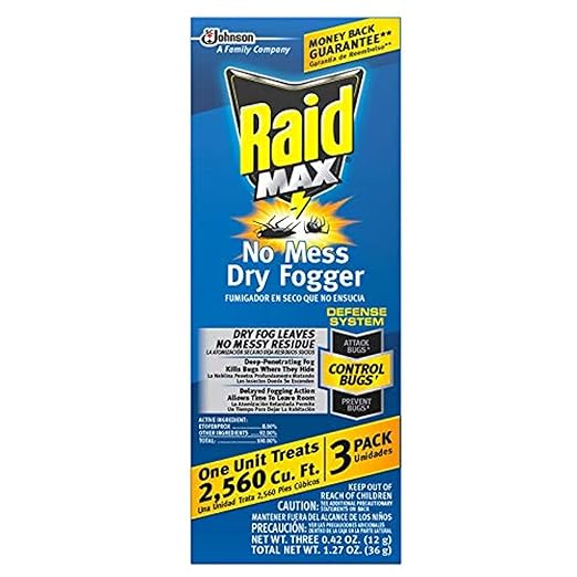 1.27oz Raid Max No Mess Dry Fogger - 3 Pack