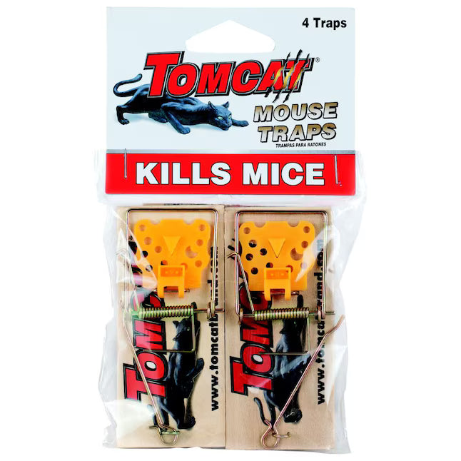 Tomcat 4 Pack Wood Mouse Trap