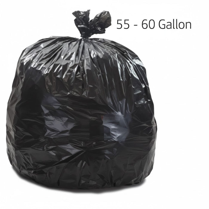 60–65 Gal Black Trash Can Liners SW4450 100/Bx