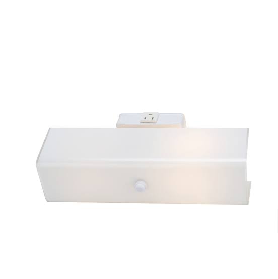 V88WH02-4413H 14" 2-Bulb Wall Light Fixture - White