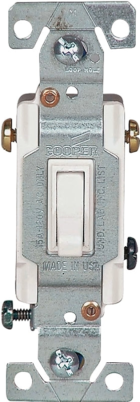 Toggle Switch Qt 3Wy Grounded - White